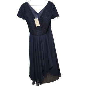 Women's Unbranded Navy Lace Wedding Dress
